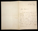 Fran&ccedil;ois-Joseph REGNIER, Acteur de th&eacute;&acirc;tre - LETTRE AUTOGRAPHE SIGN&Eacute;E, 1879. Fran&ccedil;ois-Joseph REGNIER