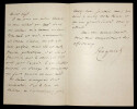 Fran&ccedil;ois-Joseph REGNIER, Acteur de th&eacute;&acirc;tre - LETTRE AUTOGRAPHE SIGN&Eacute;E, 1879. Fran&ccedil;ois-Joseph REGNIER
