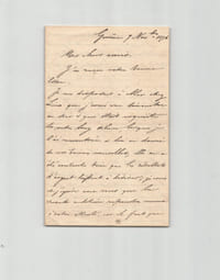 Adolphe Joseph Carcassonne - Lettre autographe signée à Scheler - 4 pages - 1876