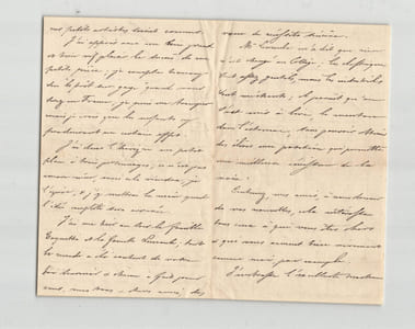 Adolphe Joseph Carcassonne - Lettre autographe signée à Scheler - 4 pages - 1876