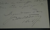 Paul ADAM, &eacute;crivain - LETTRE AUTOGRAPHE SIGN&Eacute;E, 1917. Paul ADAM