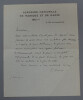Jacques ROUCH&Eacute;, Biographe - LETTRE AUTOGRAPHE SIGN&Eacute;E, 1914. Jacques ROUCH&Eacute;