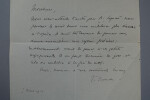 Jacques ROUCH&Eacute;, Biographe - LETTRE AUTOGRAPHE SIGN&Eacute;E, 1914. Jacques ROUCH&Eacute;