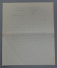 Jacques ROUCH&Eacute;, Biographe - LETTRE AUTOGRAPHE SIGN&Eacute;E, 1914. Jacques ROUCH&Eacute;
