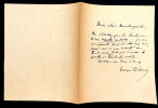 Georges THI&Eacute;BAUD - LETTRE AUTOGRAPHE SIGN&Eacute;E A M. MONTORGUEIL. Georges THI&Eacute;BAUD