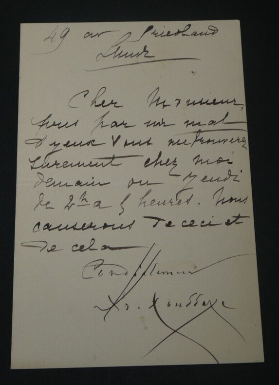 Ars&egrave;ne HOUSSAYE, Homme de lettres - LETTRE AUTOGRAPHE SIGN&Eacute;E. Ars&egrave;ne HOUSSAYE