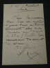 Ars&egrave;ne HOUSSAYE, Homme de lettres - LETTRE AUTOGRAPHE SIGN&Eacute;E. Ars&egrave;ne HOUSSAYE