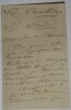 BROUSTET Edouard - LETTRE AUTOGRAPHE SIGNEE, PARIS. Edouard Broustet