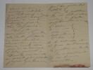BROUSTET Edouard - LETTRE AUTOGRAPHE SIGNEE, PARIS. Edouard Broustet