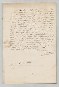 Jean Pons Guillaume Viennet - Lettre autographe signée à Mélesville - 1845