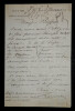 LETTRE AUTOGRAPHE SIGN&Eacute;E, 1872. Joseph-Antoine Bouvard