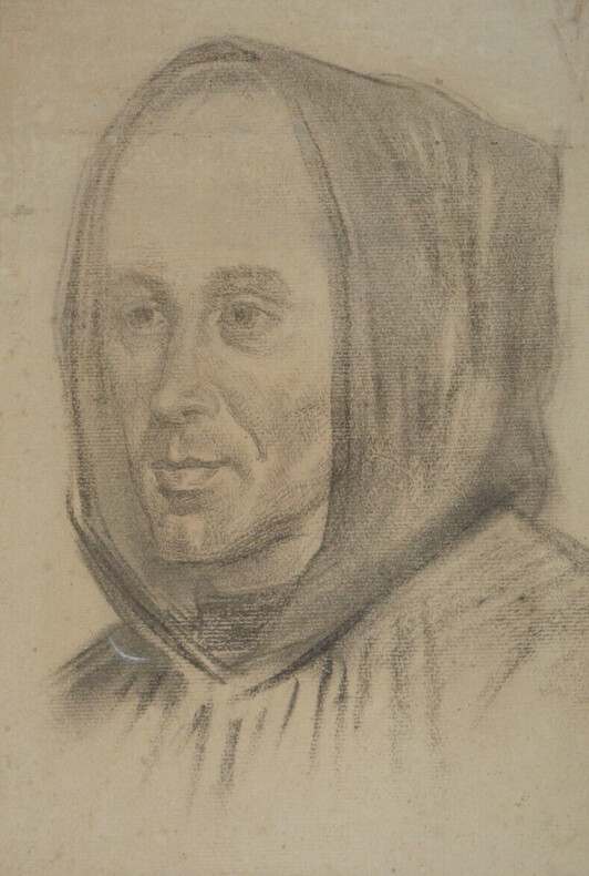 Ulysse Butin - Portrait d'un homme religieux. Ulysse Butin