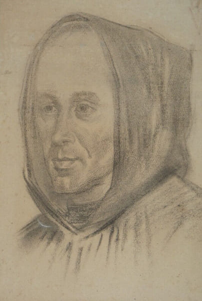 Ulysse Butin - Portrait d'un homme religieux. Ulysse Butin