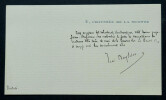Ren&eacute; BOYLESVE - LETTRE CARTE AUTOGRAPHE SIGNEE. Ren&eacute; Boylesve