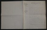 Charles GIRAUD, Homme politique - LETTRE SIGN&Eacute;E AU G&Eacute;N&Eacute;RAL PELET 1851. Charles GIRAUD