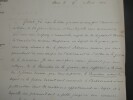 Charles GIRAUD, Homme politique - LETTRE SIGN&Eacute;E AU G&Eacute;N&Eacute;RAL PELET 1851. Charles GIRAUD