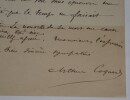 LETTRE AUTOGRAPHE SIGN&Eacute;E, MINISTERE DE L'INTERIEUR, PARIS, 1898. Arthur Coquard