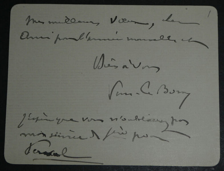 Fernand LE BORNE, Compositeur - CARTE AUTOGRAPHE SIGN&Eacute;E. Fernand LE BORNE