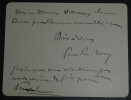 Fernand LE BORNE, Compositeur - CARTE AUTOGRAPHE SIGN&Eacute;E. Fernand LE BORNE