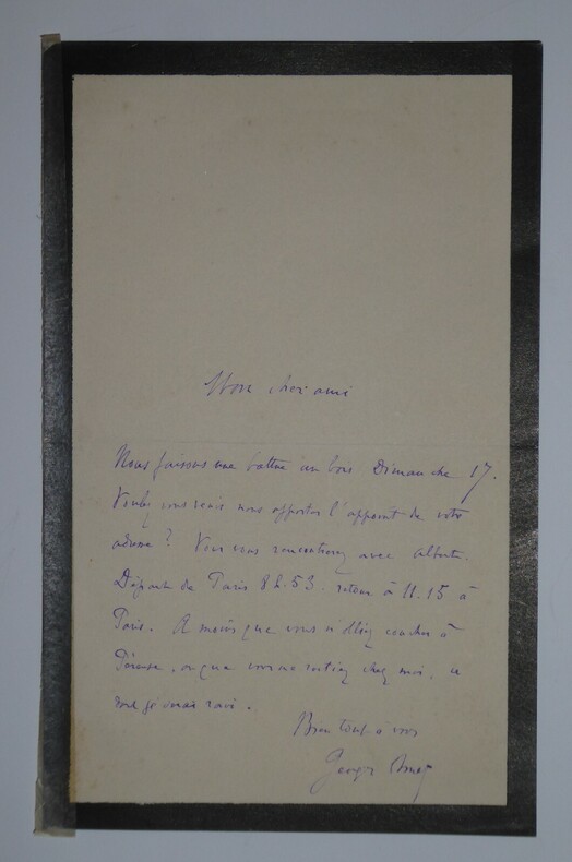 LETTRE AUTOGRAPHE SIGN&Eacute;E, PAPIER DE DEUIL. Georges Ohnet