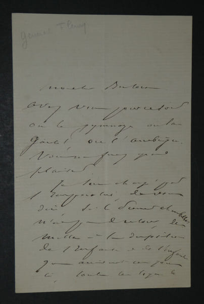 G&eacute;n&eacute;ral &Eacute;mile F&eacute;lix FLEURY - LETTRE AUTOGRAPHE SIGN&Eacute;E. &Eacute;mile F&eacute;lix FLEURY