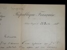 LENEPVEU Charles - LETTRE AUTOGRAPHE SIGN&Eacute;E INSTRUCTION PUBLIQUE BEAUX ARTS, 1895. Charles Lenepveu