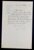 Henry ROUJON, Essayiste - LETTRE AUTOGRAPHE SIGN&Eacute;E, Palais-Royal, 1890. Henry ROUJON