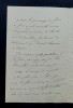 LETTRE AUTOGRAPHE SIGN&Eacute;E &Agrave; PROPOS D'UN PROJET EN COURS 1881. Etienne H&eacute;mery