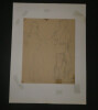 NU ACAD&Eacute;MIQUE - Dessin au crayon - Deux filles en pied. Georges CHESNEAU