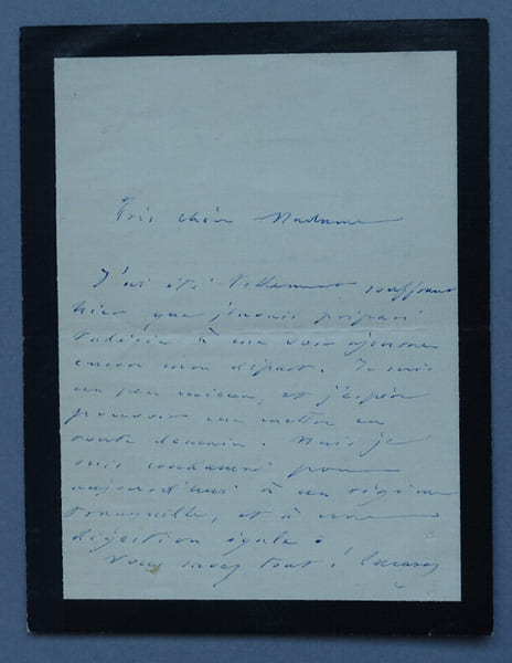 Octave FEUILLET - LETTRE AUTOGRAPHE SIGN&Eacute;E DE DEUIL. Octave FEUILLET