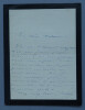 Octave FEUILLET - LETTRE AUTOGRAPHE SIGN&Eacute;E DE DEUIL. Octave FEUILLET