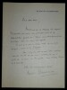 LETTRE AUTOGRAPHE SIGN&Eacute;E, OP&Eacute;RA. Henri Duvernois
