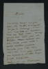 L&eacute;on de CHAUMONT - LETTRE AUTOGRAPHE SIGN&Eacute;E, Pi&egrave;ce de Th&eacute;&acirc;tre, 1838. L&eacute;on de CHAUMONT