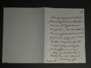 Pierre-Jean de BERANGER - LETTRE AUTOGRAPHE SIGNEE &agrave; un ami, 1 page. Pierre-Jean de BERANGER