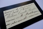 Carte de visite simple, sign&eacute;e - Madame &eacute;pouse de Camille Bouchez, magistrat, L'Esp&eacute;rance, 1909. Epouse de Bouchez Camille