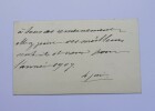 Carte de visite simple, sign&eacute;e - Madame &eacute;pouse de Camille Bouchez, magistrat, L'Esp&eacute;rance, 1909. Epouse de Bouchez Camille