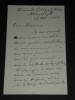 Robert William GENESE - Carte-lettre autographe sign&eacute;e, 1888. Robert William GENESE
