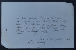 Louis Adrien HUART, Journaliste - LETTRE AUTOGRAPHE SIGN&Eacute;E, 1855. Louis Adrien HUART