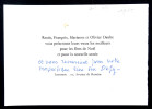 Famille DAULTE - Carte de voeux autographe sign&eacute;e. Famille DAULTE