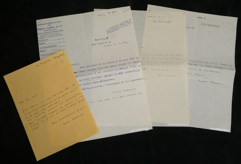 Henri Barbusse - Lot de 4 lettres autographes et dactylographi&eacute;e sign&eacute;es - 1906. Henri Barbusse