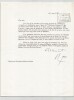 Colonel Remy - Lettre dactylographi&eacute;e sign&eacute;e &agrave; Mr Melchior Bonnet - 1971. Colonel Remy
