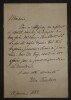 VEUILLOT Elise - LETTRE AUTOGRAPHE SIGNEE, 1883. Elise Veuillot