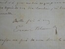 BLUM Ernest - LETTRE AUTOGRAPHE SIGN&Eacute;E. Ernest Blum