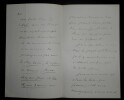 CLAUDIN Gustave - LETTRE AUTOGRAPHE SIGNEE. Gustave Claudin