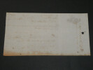 Connaissement Maritime 1834, de Bordeaux &agrave; Bayonne navire les deux Fran&ccedil;ois. 