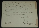 LETTRE AUTOGRAPHE SIGN&Eacute;E, UNE HEURE DE MUSIQUE MODERNE, PARIS, 1899. Emile ENGEL