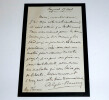 Alphonse DUVERNOY - LETTRE DE DEUIL AUTOGRAPHE SIGN&Eacute;E. Alphonse DUVERNOY