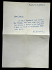 F&eacute;licien MARCEAU, Romancier - LETTRE AUTOGRAPHE SIGN&Eacute;E, 1972. F&eacute;licien MARCEAU