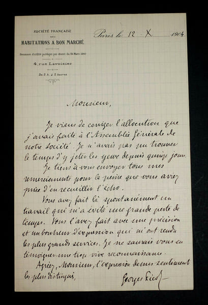 LETTRE AUTOGRAPHE SIGN&Eacute;E, 1904. Georges Picot