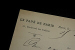 Jules LAFFITTE - Lettre autographe sign&eacute;e, Paris, juin 1902. Jules Laffitte